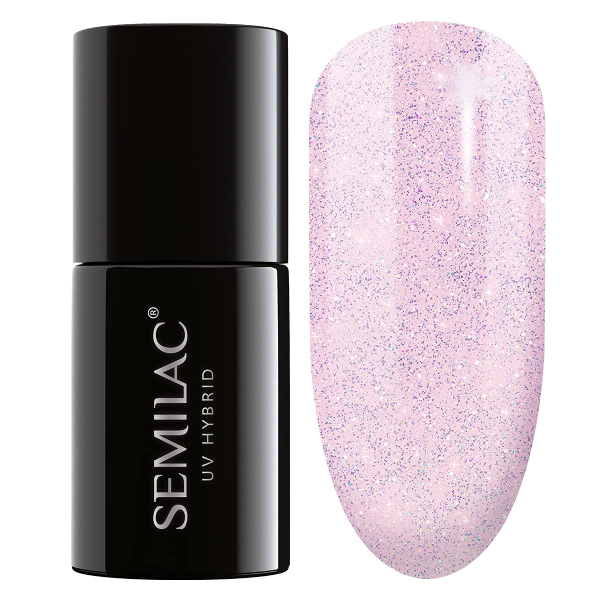 Semilac - UV-Nagellack Gellack Glitter Delicate Pink (806)